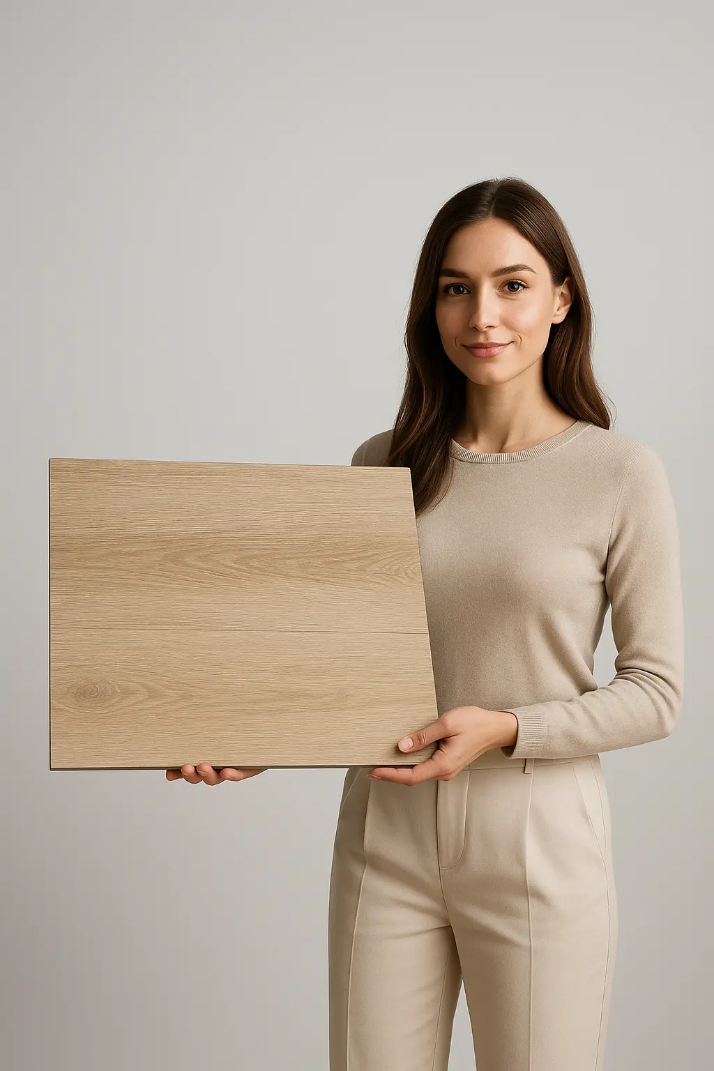 Unión de dos tablas de pisos SPC con sistema click encastrados